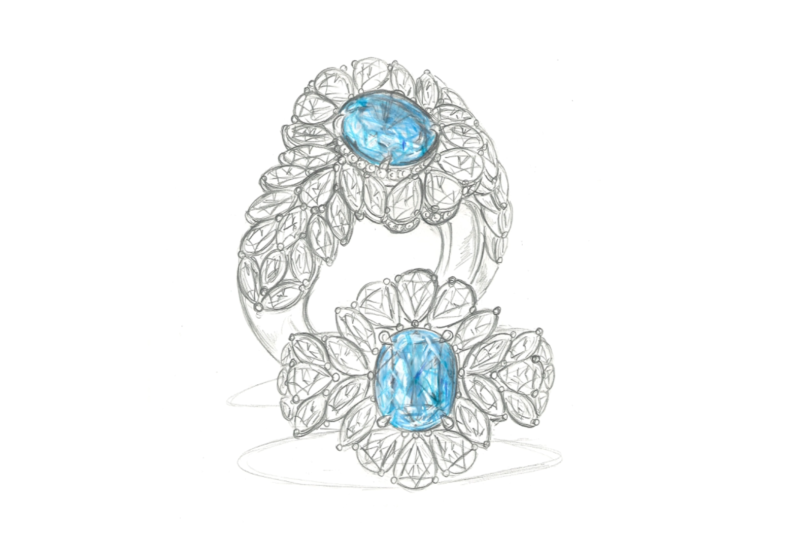1.88ct Neon Brazilian Paraiba Ring with D Flawless Diamonds set in 18K White Gold