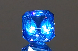 3.02ct 650 Million Year Neon Cobalt Spinel Ring with D Flawless Diamonds set in 18K White Gold