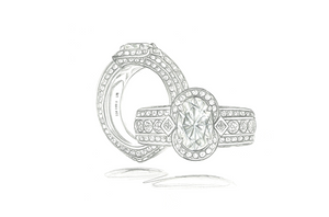 3.23ct Unheated Yogo Montana Sapphire Ring with D Flawless Diamonds set in 18K Yellow Gold