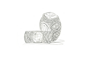 6.09ct Unheated Ceylon Padparadcha Sapphire Ring with D Flawless Diamonds set in 18K White Gold
