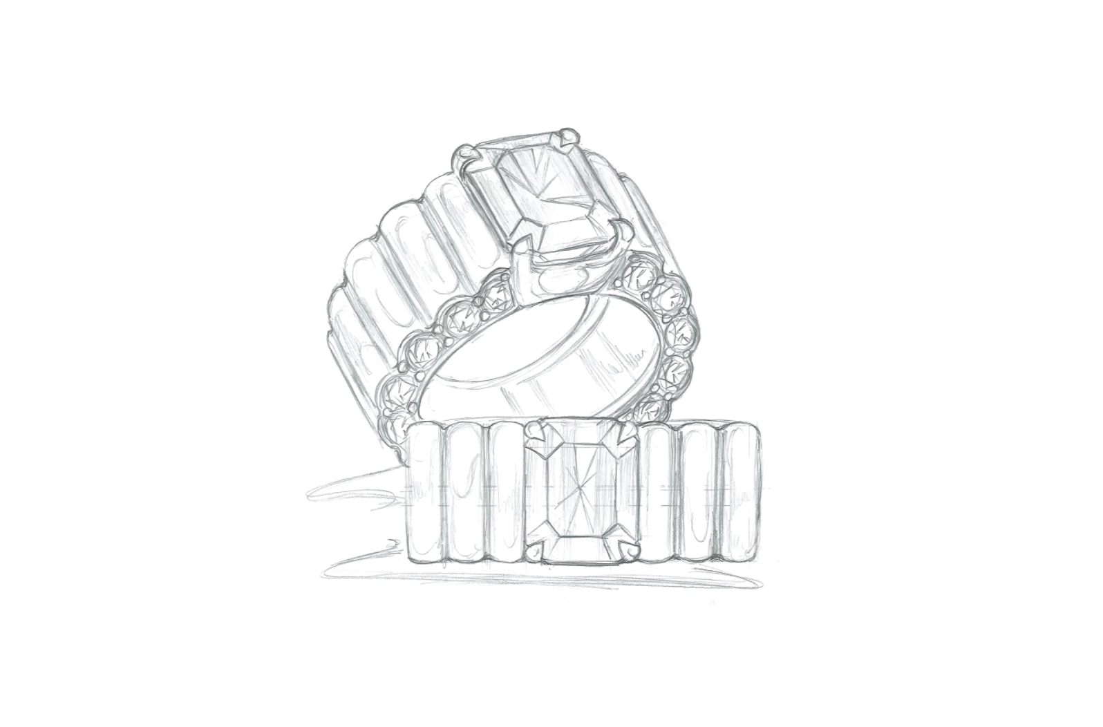 3.14ct Unheated Bi Color Australian Sapphire Ring with D Flawless Diamonds set in 18K Yellow Gold