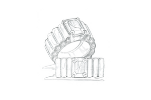 3.14ct Unheated Bi Color Australian Sapphire Ring with D Flawless Diamonds set in 18K Yellow Gold