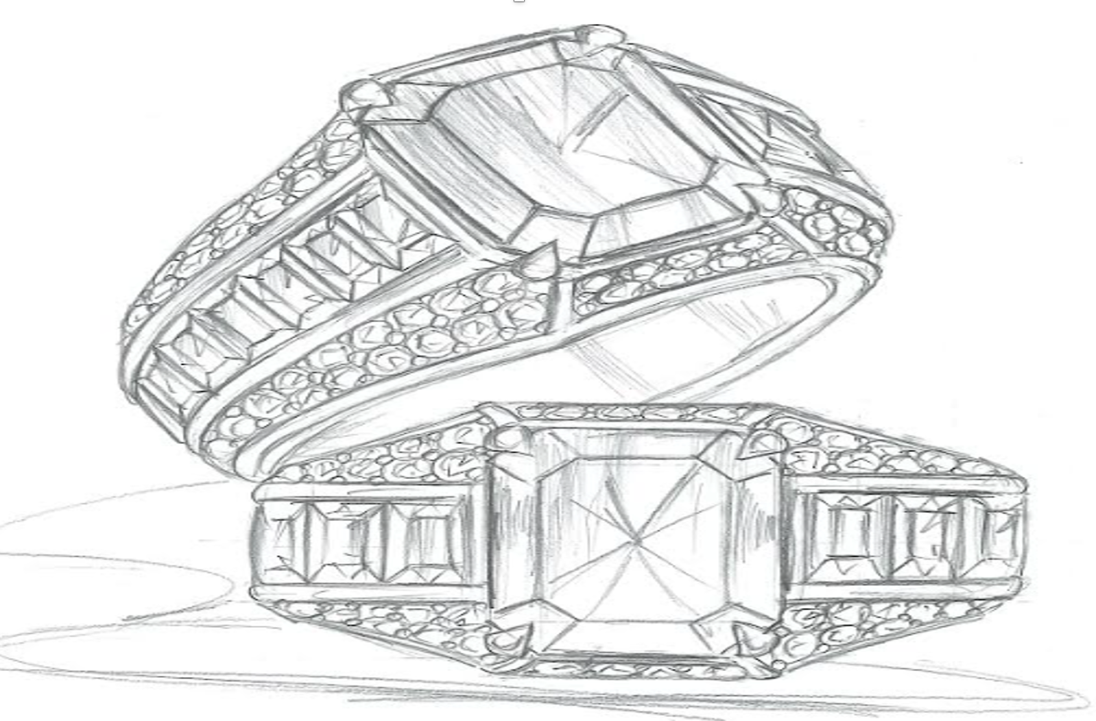 3.07ct D Flawless Golconda Diamond Ring with D Flawless Diamonds set in 18K White Gold