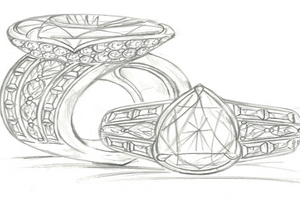 3.02ct D Flawless Golconda Diamond Ring with D Flawless Diamonds set in 18K Yellow Gold