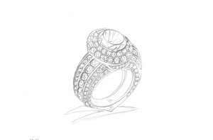 4.00ct Unheated Ceylon Cornflower Blue Sapphire Ring with D Flawless Diamonds set in 18K White Gold