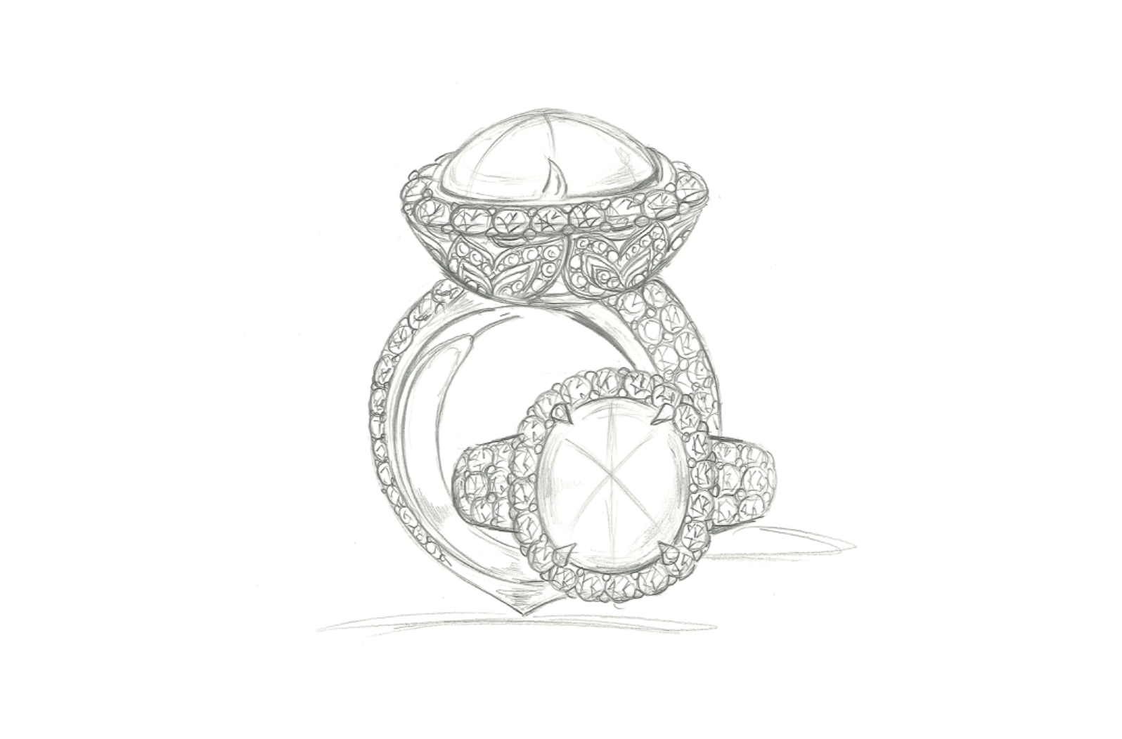 21.04ct Star Magenta Rhodolite Garnet Ring with D Flawless Diamonds set in 18K White Gold