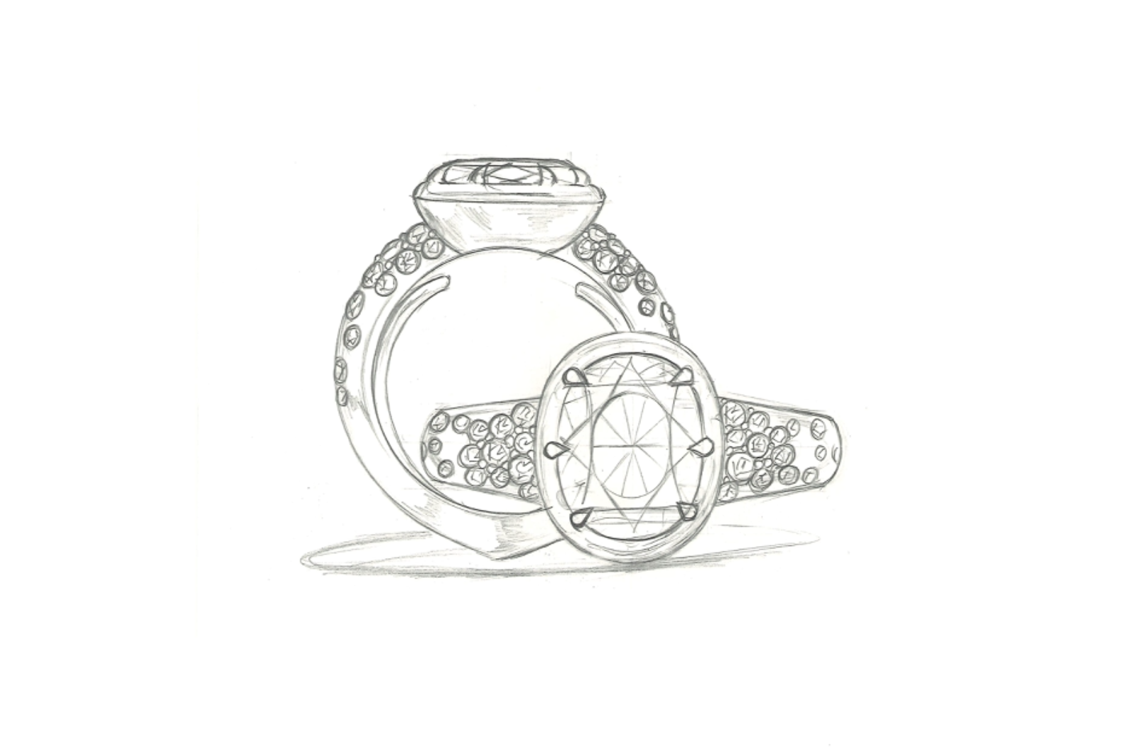 3.06ct Unheated Green Tanzanite Ring with D Flawless Diamonds set in 18K Yellow Gold