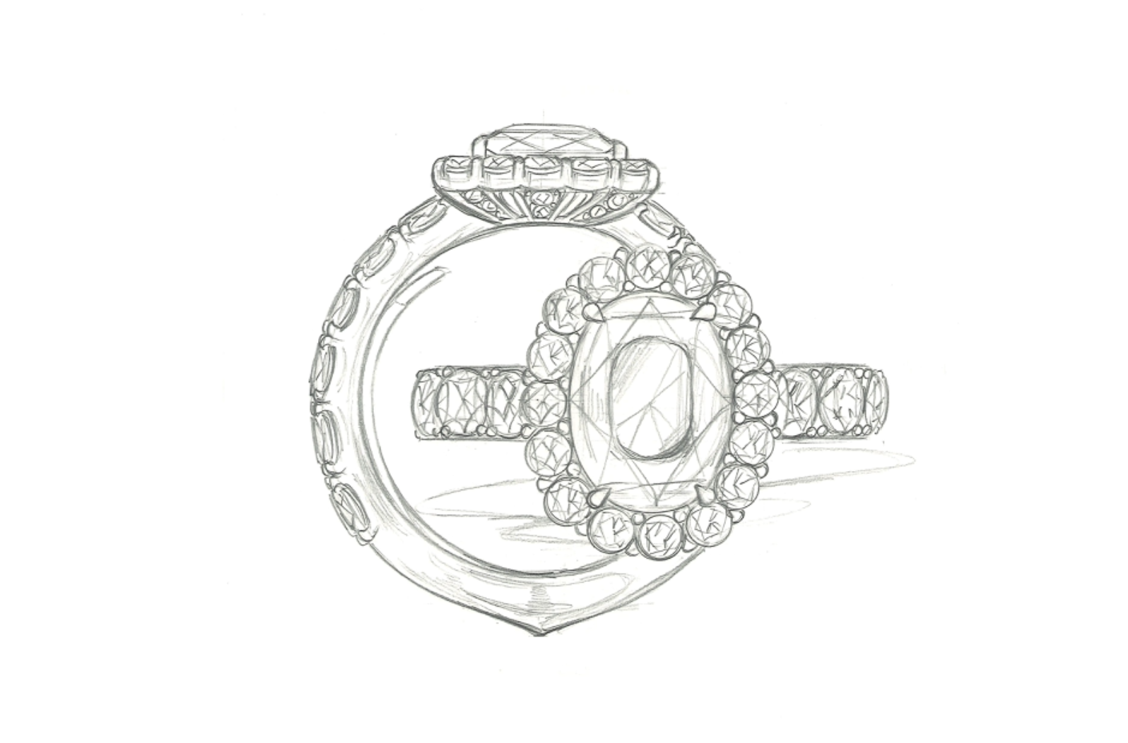 3.86ct Unheated Pink Tanzanite Ring with D Flawless Diamonds set in 18K White Gold