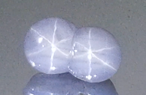 8.67ct Unheated Twin Star Ceylon Sapphire Necklace with D Flawless Diamonds set in 18K White Gold