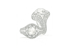 7.65ct Lavender Star Spinel Ring with D Flawless Diamonds set in 18K White Gold