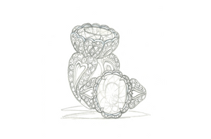 13.58ct Andalusite Ring with D Flawless Diamonds set in 18K Yellow Gold