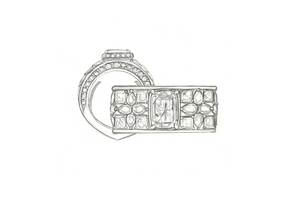 3.02ct Unheated Ceylon Cornflower Blue Sapphire Ring with D Flawless Diamonds set in 18K Yellow Gold