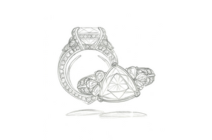 3.01ct Noble Red Mogok Spinel Ring with D Flawless Diamonds set in 18K White Gold