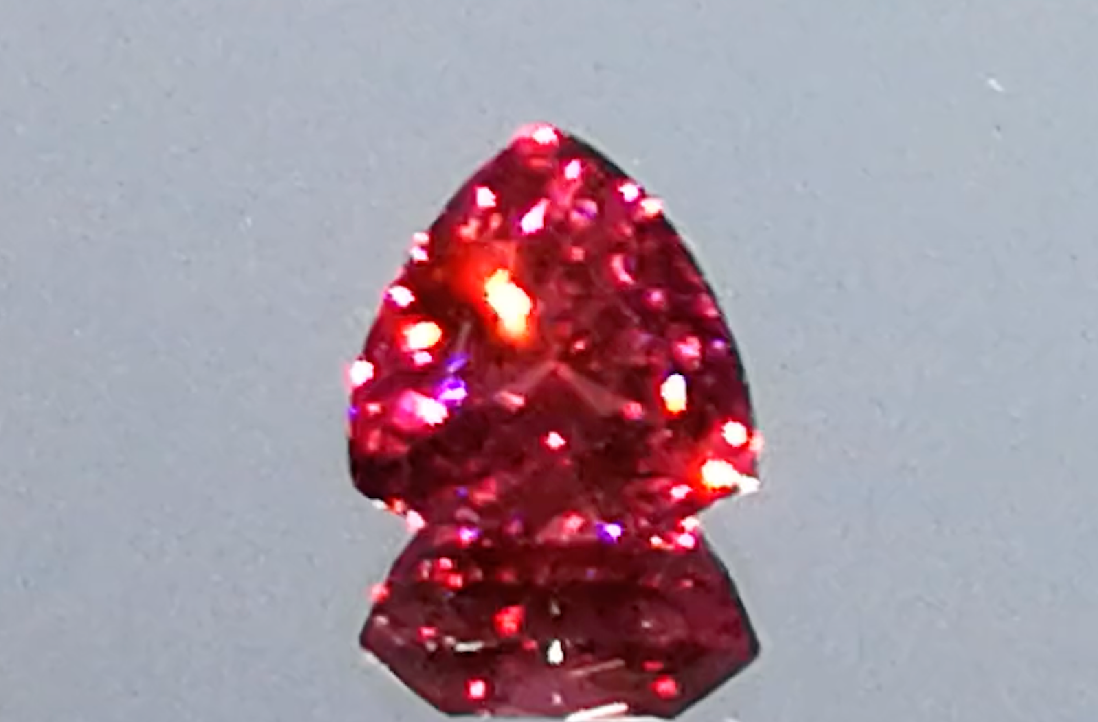 3.01ct Noble Red Mogok Spinel Ring with D Flawless Diamonds set in 18K White Gold