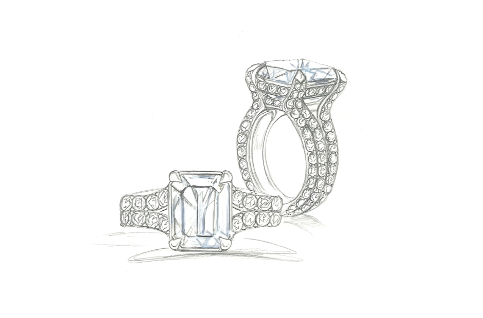 1.10ct D Flawless Golconda Diamond Ring with D Flawless Diamonds set in 18K Yellow Gold