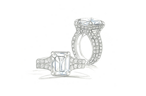 1.10ct D Flawless Golconda Diamond Ring with D Flawless Diamonds set in 18K Yellow Gold