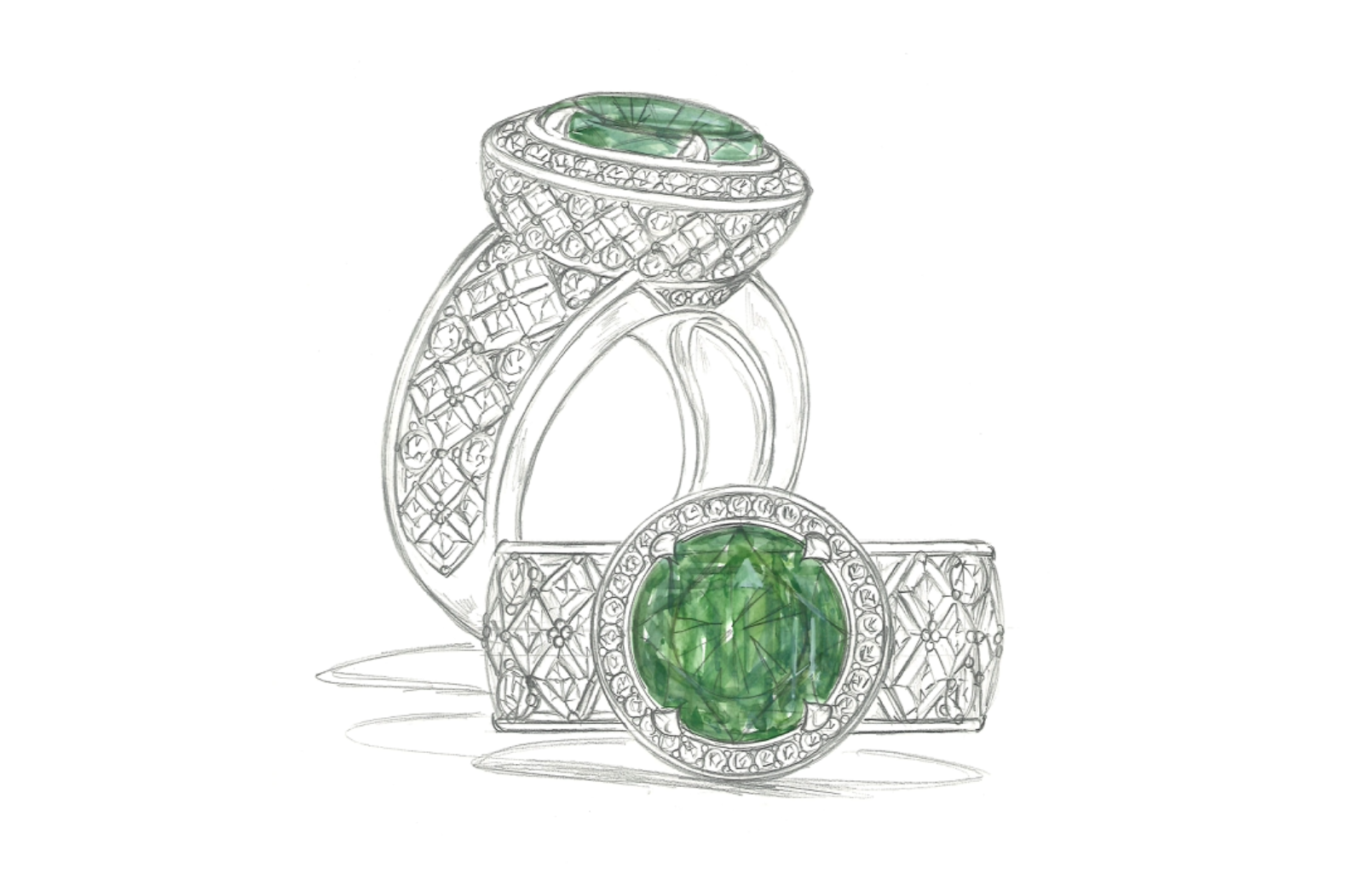 12.14ct Muzo Colombian Emerald Ring with D Flawless Diamonds set in 18K Yellow Gold