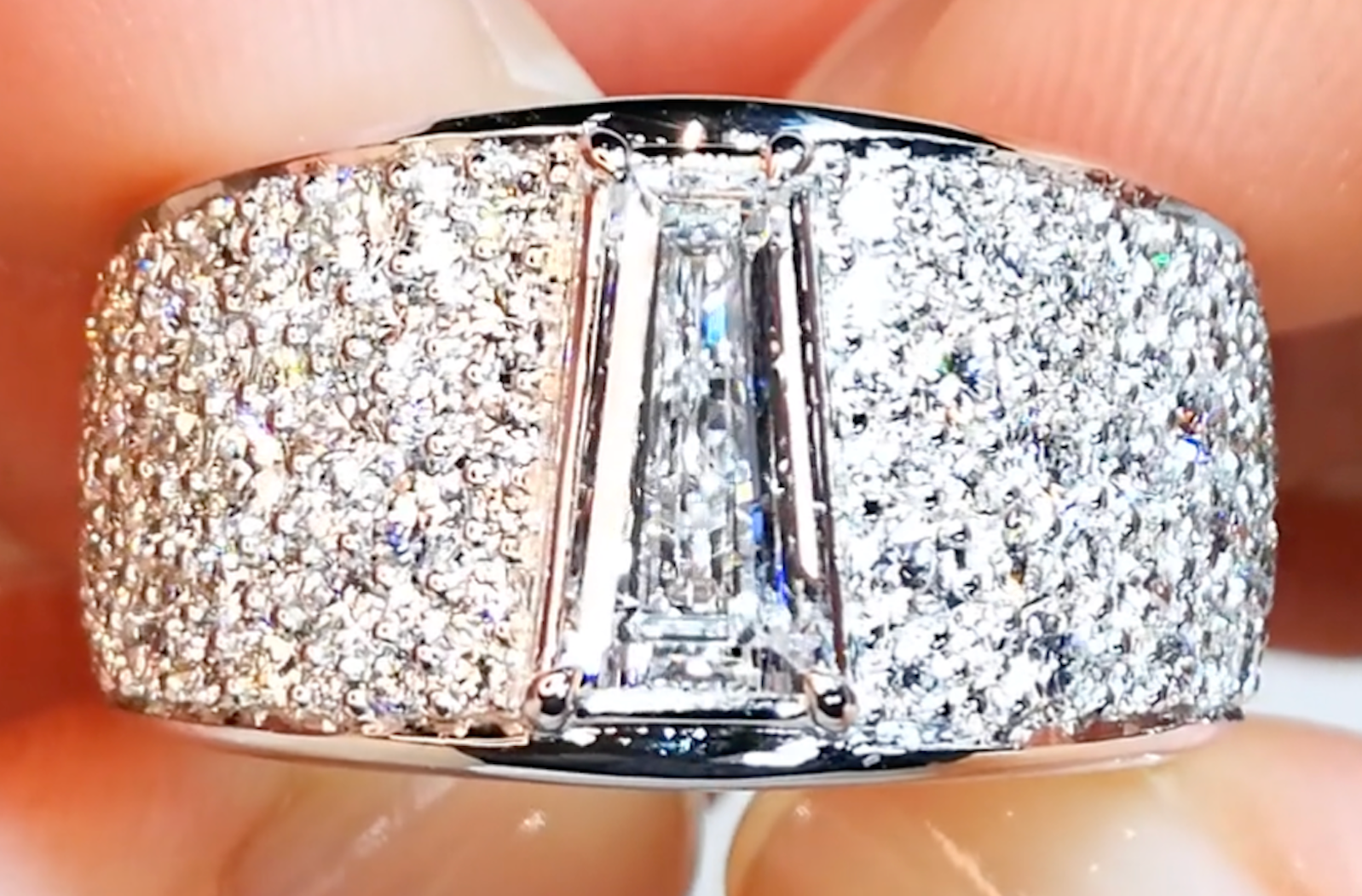 1.01ct D Flawless Golconda Diamond Ring with D Flawless Diamonds set in 18K White Gold