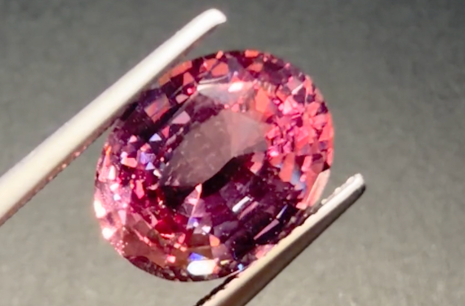 6.08ct Flawless Unheated Neon Lotus Padparadscha Sapphire Ring with D Flawless Diamonds set in 18K White Gold