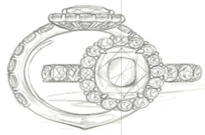 3.54ct Unheated Ceylon Cornflower Blue Sapphire Ring with D Flawless Diamonds set in 18K White Gold