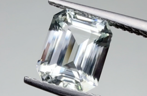 3.06ct Colorless Chrysoberyl Ring with D Flawless Diamonds set in 18K White Gold