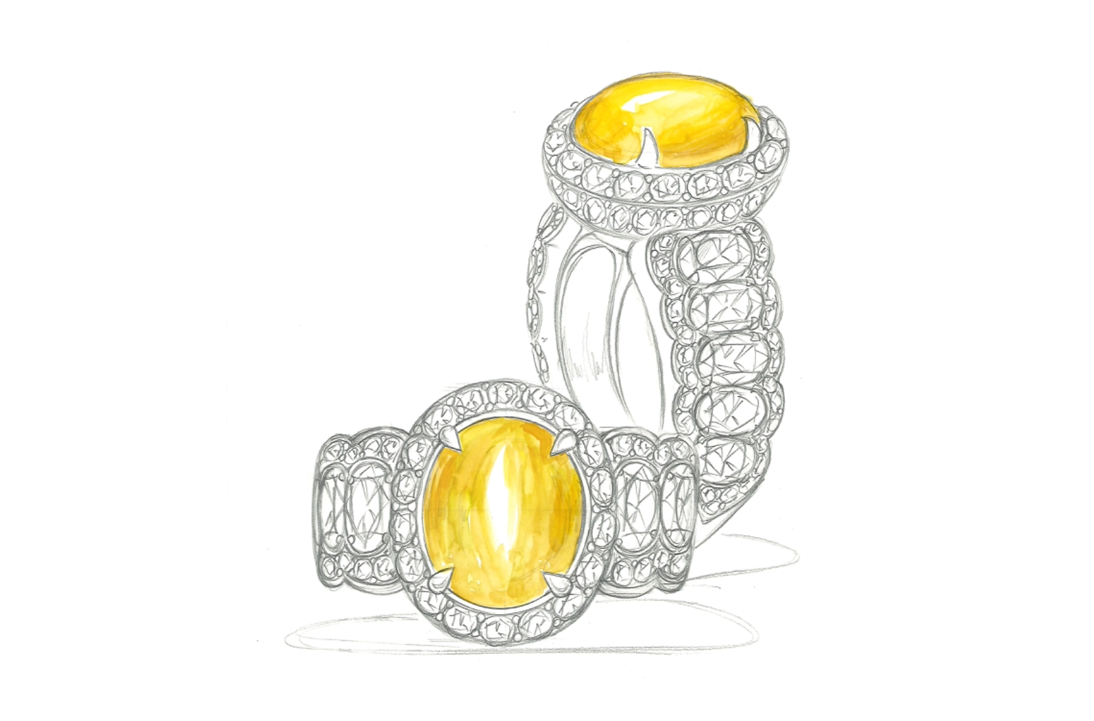 5.02ct Ceylon Milk & Honey Cats Eye Chrysoberyl Ring with D Flawless Diamonds set in 18K Yellow Gold