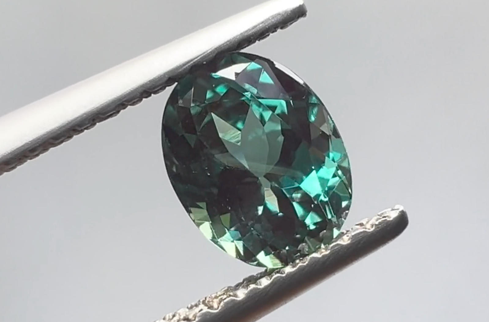 1.30ct Clean Historical Russian Alexandrite Ring with D Flawless Diamonds set in 18K White Gold
