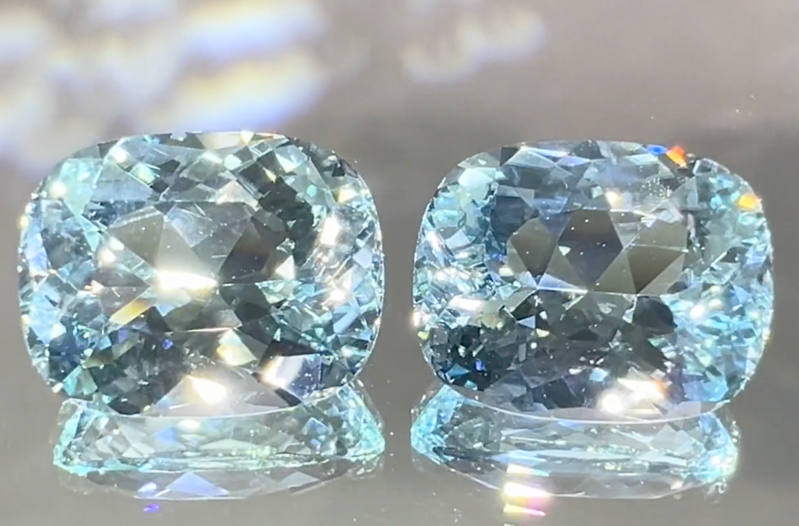 21.27ct Unheated Paraiba Earrings with D Flawless Diamonds set in 18K White Gold
