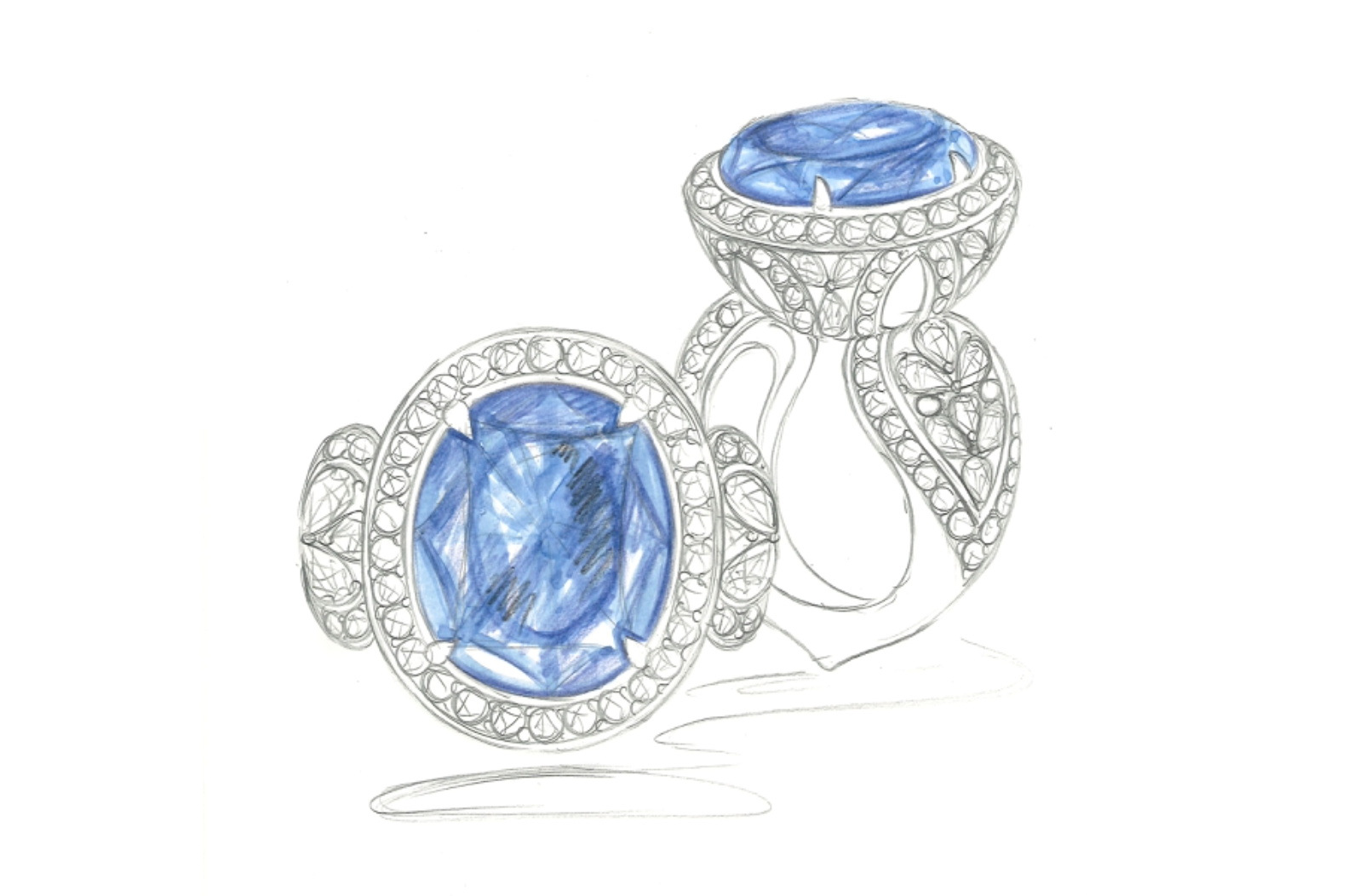 5.00ct Unheated Purple Paraiba Ring with D Flawless Diamonds set in 18K White Gold