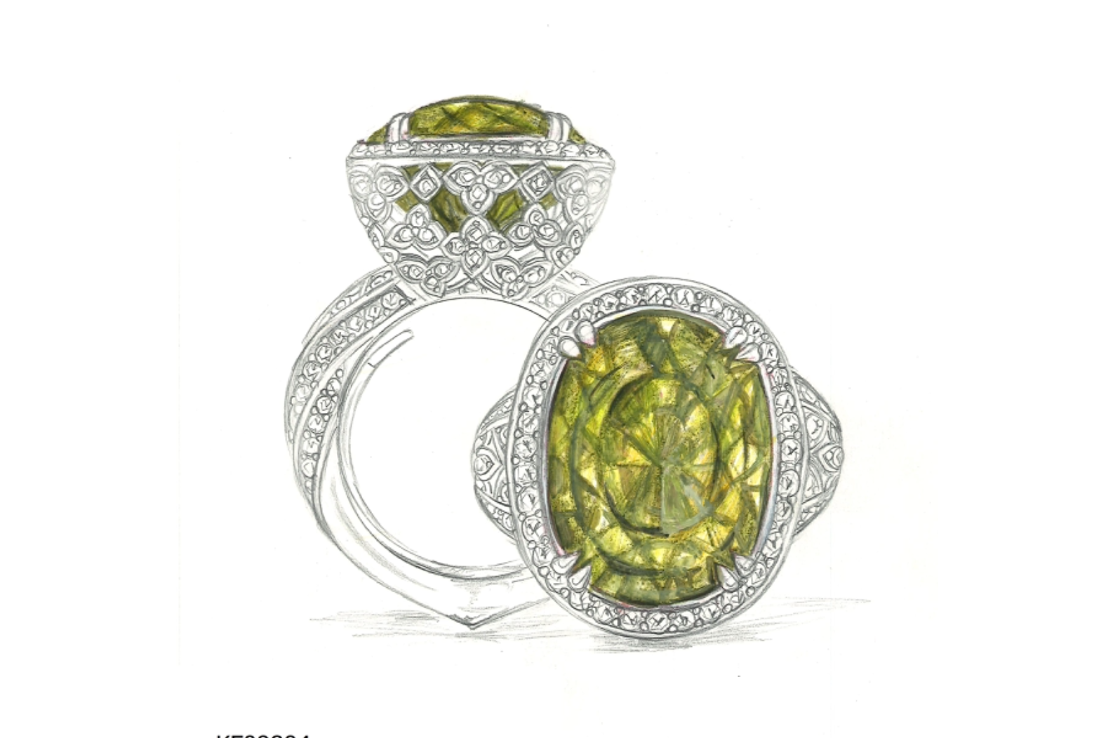 19.00ct Unheated Paraiba Tourmaline Ring with D Flawless Diamonds set in 18K Yellow Gold