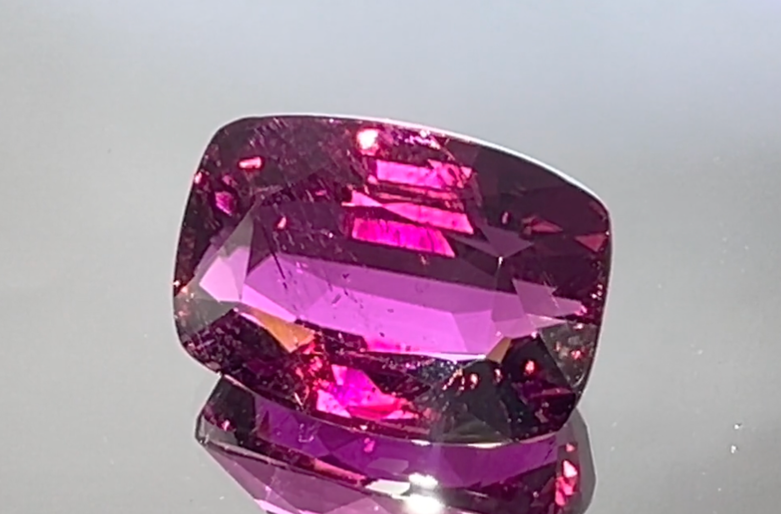 12.88ct Fuchsia Paraiba Ring with D Flawless Diamonds set in 18K White Gold