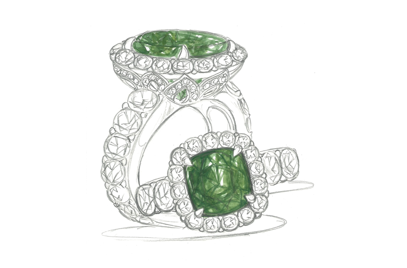 5.12ct Neon Paraiba Tourmaline Ring with D Flawless Diamonds set in 18K White Gold