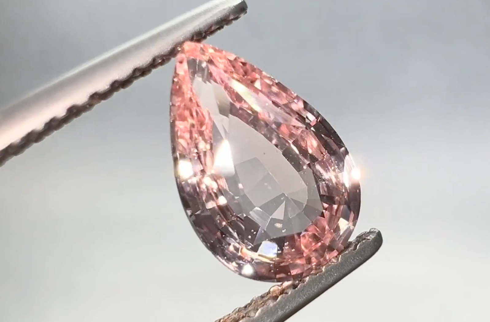 2.13ct Unheated Lotus Padparadscha Sapphire Ring with D Flawless Diamonds set in 18K Yellow Gold