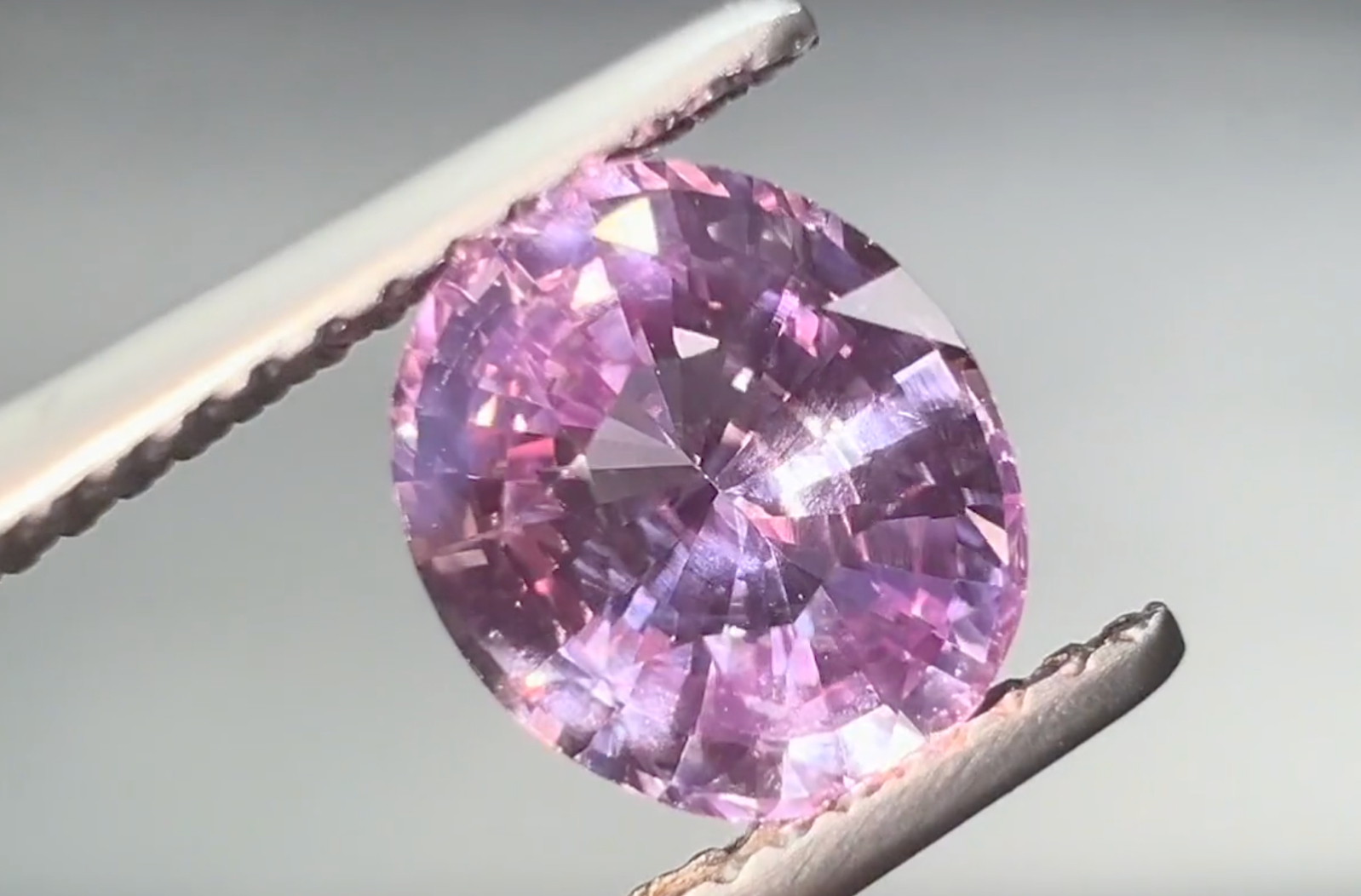 2.05ct Unheated Ceylon Padparadscha Sapphire Ring with D Flawless Diamonds set in 18K Yellow Gold