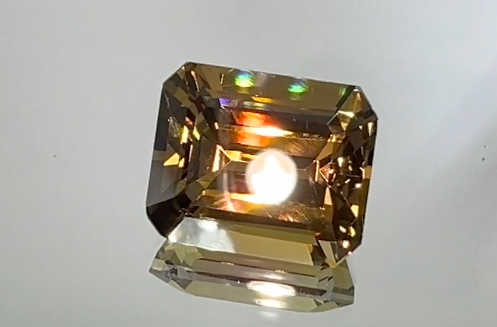 10.55ct Unheated Yellow Tanzanite Ring with D Flawless Diamonds set in 18K Yellow Gold
