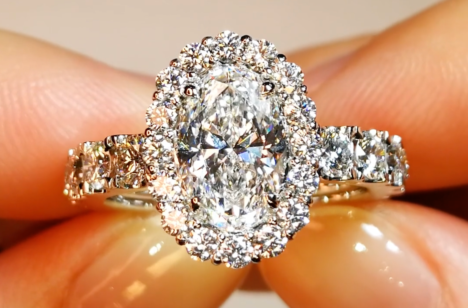 2.07ct D Flawless Golconda Diamond Ring with D Flawless Diamonds set in Platinum