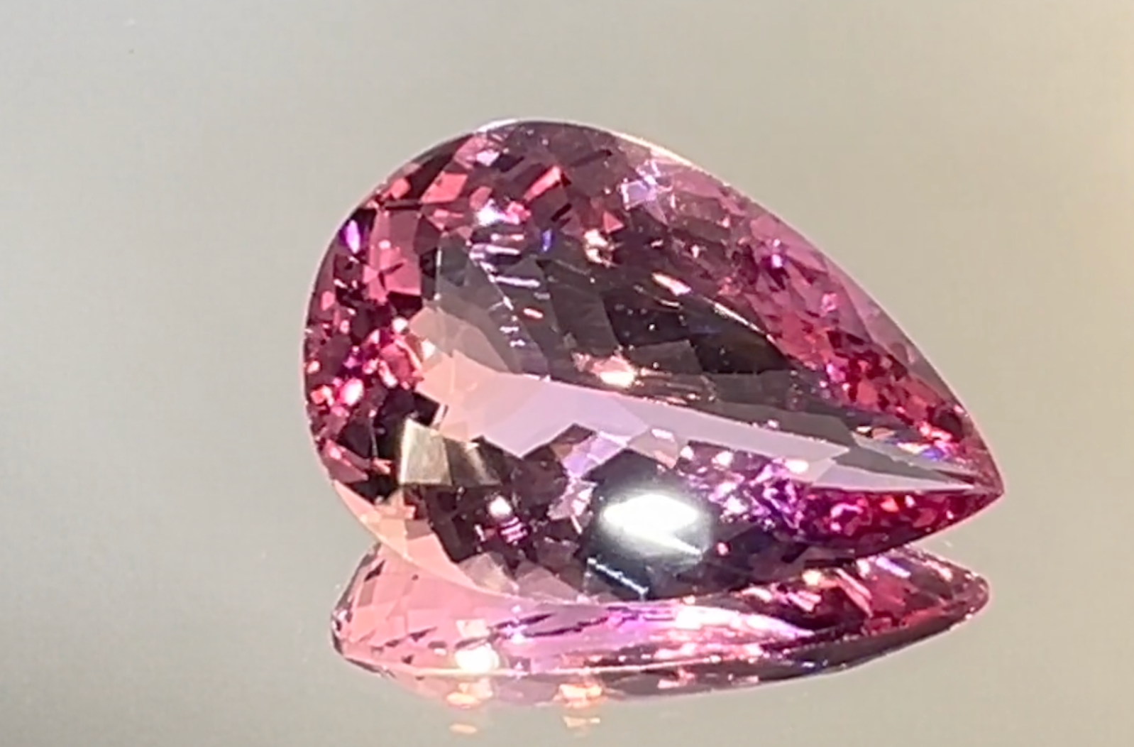 5.97ct Vivid Intense Morganite Ring with D Flawless Diamonds set in 18K White Gold