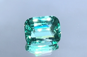2.06ct No Oil Nigerian Emerald Ring with D Flawless Diamonds set in 18K White Gold