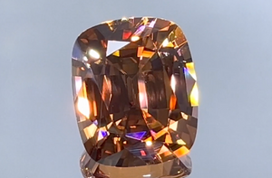 10.32ct Imperial Zircon Ring with D Flawless Diamonds set in 18K Yellow Gold