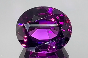 10.20ct Record Blue Magenta Garnet Ring with D Flawless Diamonds set in 18K White Gold