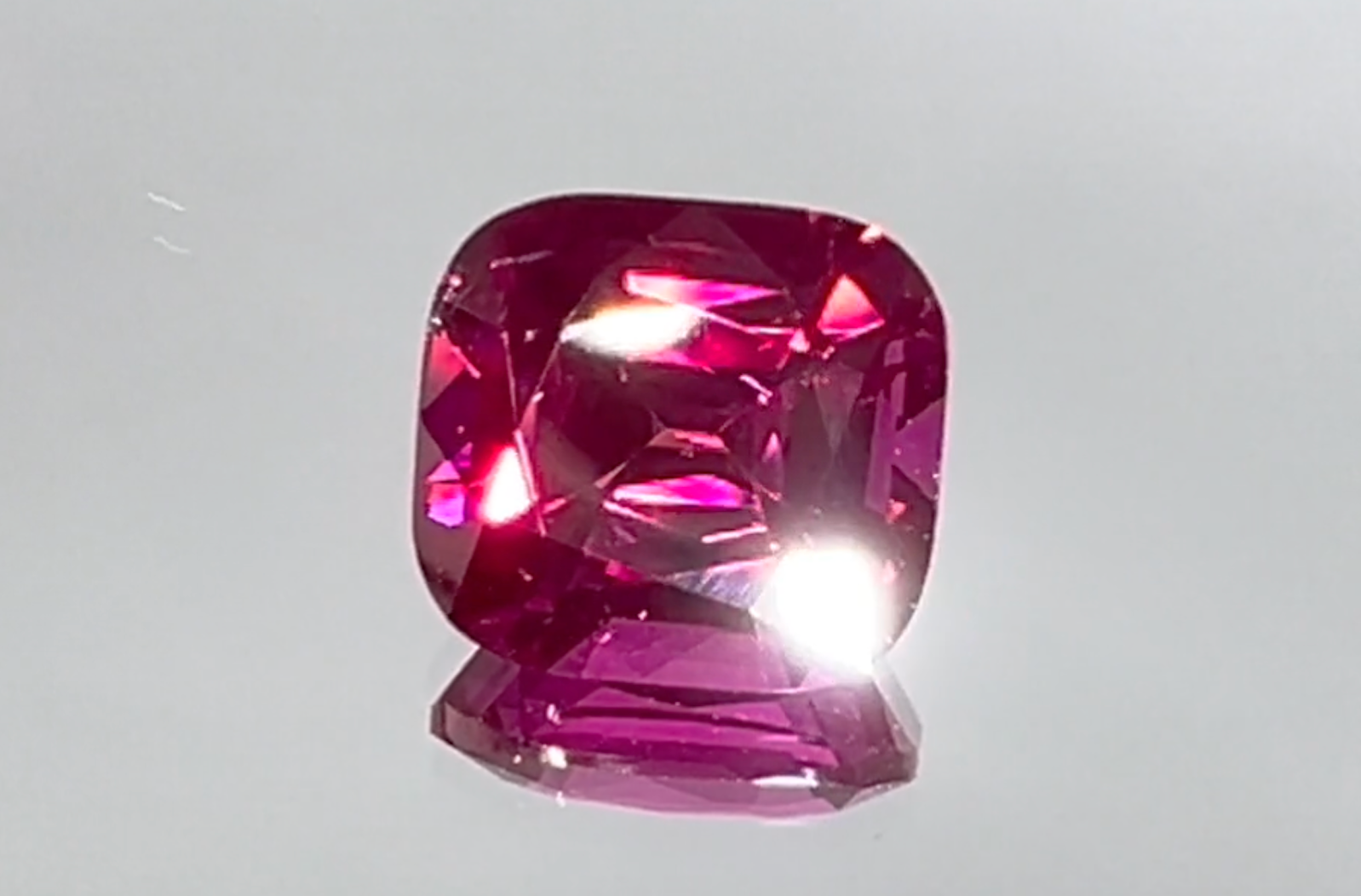 3.41ct Noble Red Spinel Ring with D Flawless Diamonds set in 18K Yellow Gold