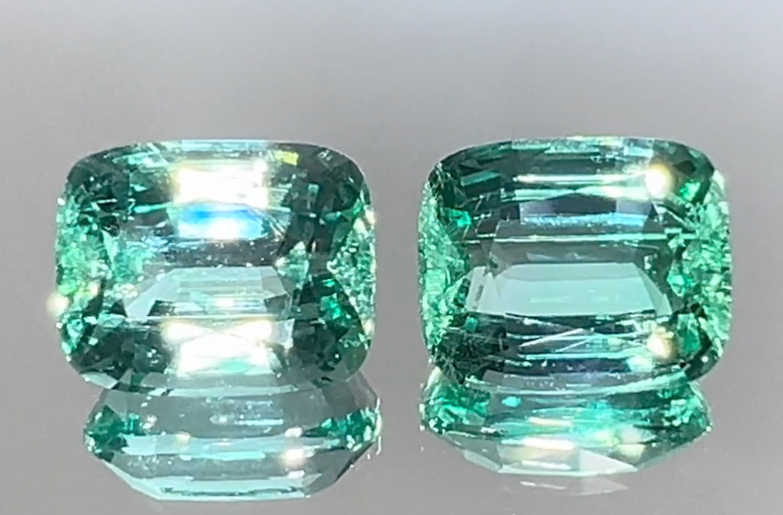 7.95ct No Oil Nigerian Emerald Earrings with D Flawless Diamonds set in 18K Yellow Gold