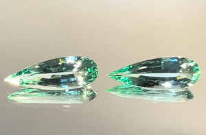 4.03ct No Oil Nigerian Emerald Earrings with D Flawless Diamonds set in 18K White Gold