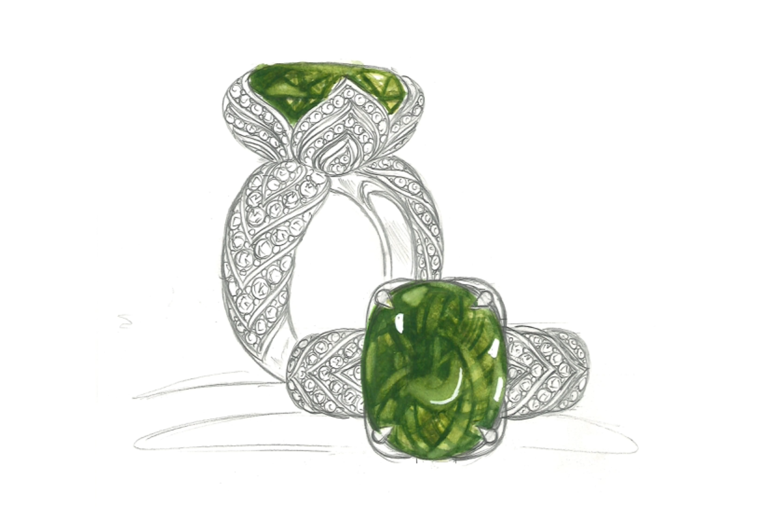 10.35ct Neon Green Paraiba Ring with D Flawless Diamonds set in 18K White Gold