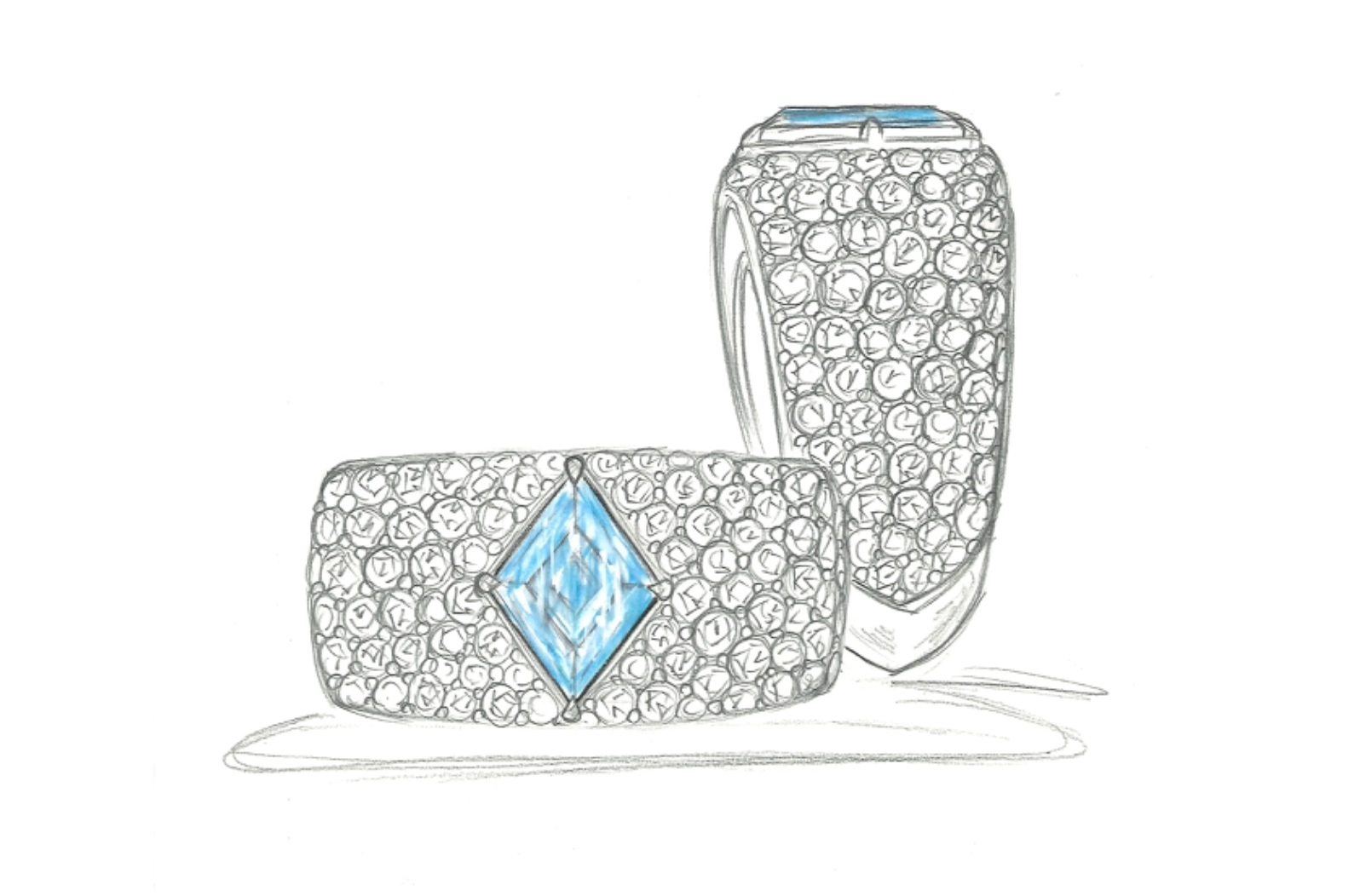 2.97ct Unheated GIA Montana Sapphire Ring with D Flawless Diamonds set in 18K White Gold
