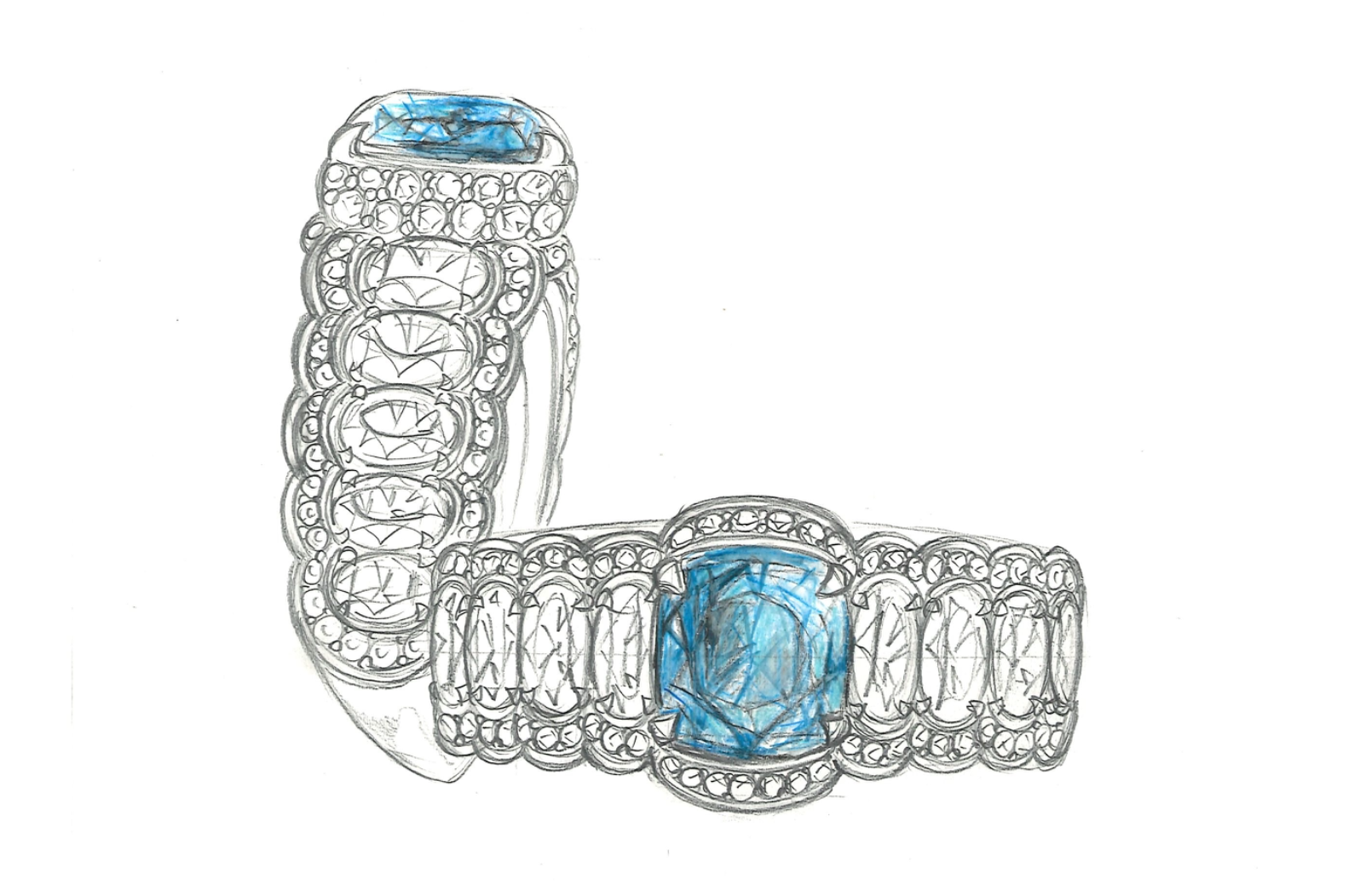 6.50ct 100% Color Change Zircon Ring with D Flawless Diamonds set in 18K White Gold