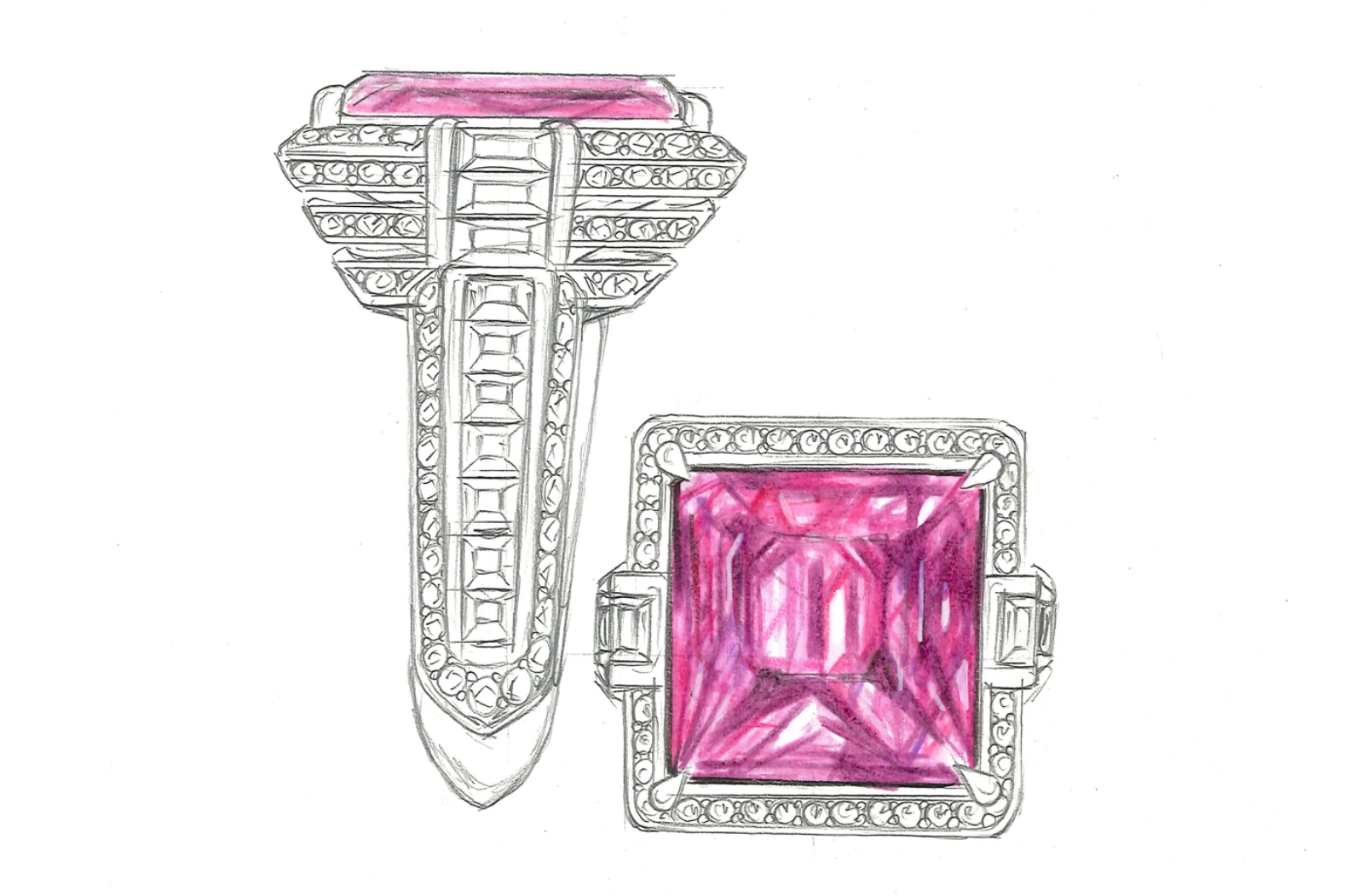 9.08ct Neon Titanium Tourmaline Ring with D Flawless Diamonds set in 18K White Gold