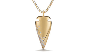 0.24ct D Flawless Diamond Necklace set in 18K Yellow Gold