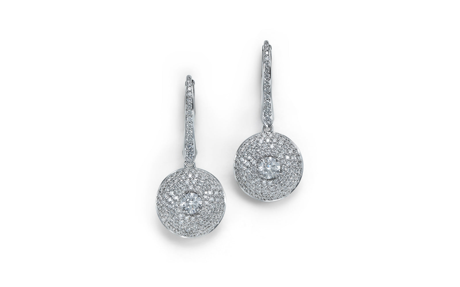 1.12ct D Flawless Diamond Earrings set in 18K White Gold