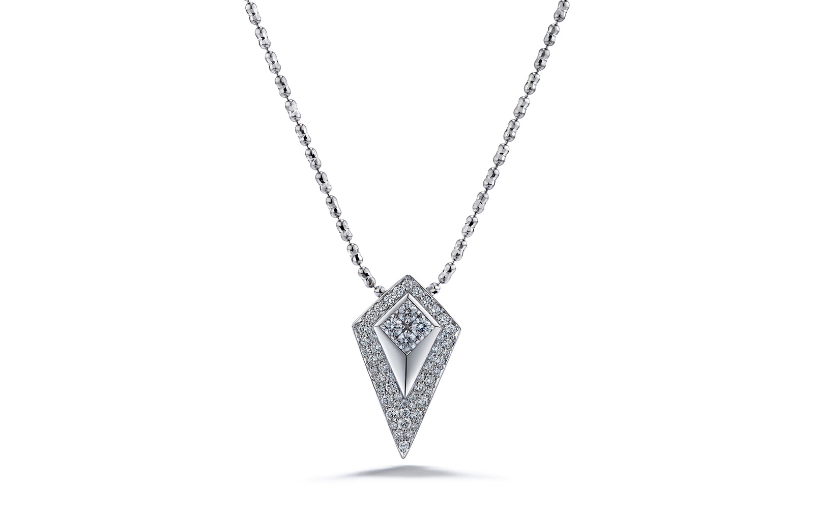 0.77ct D Flawless Diamond Necklace set in 18K White Gold